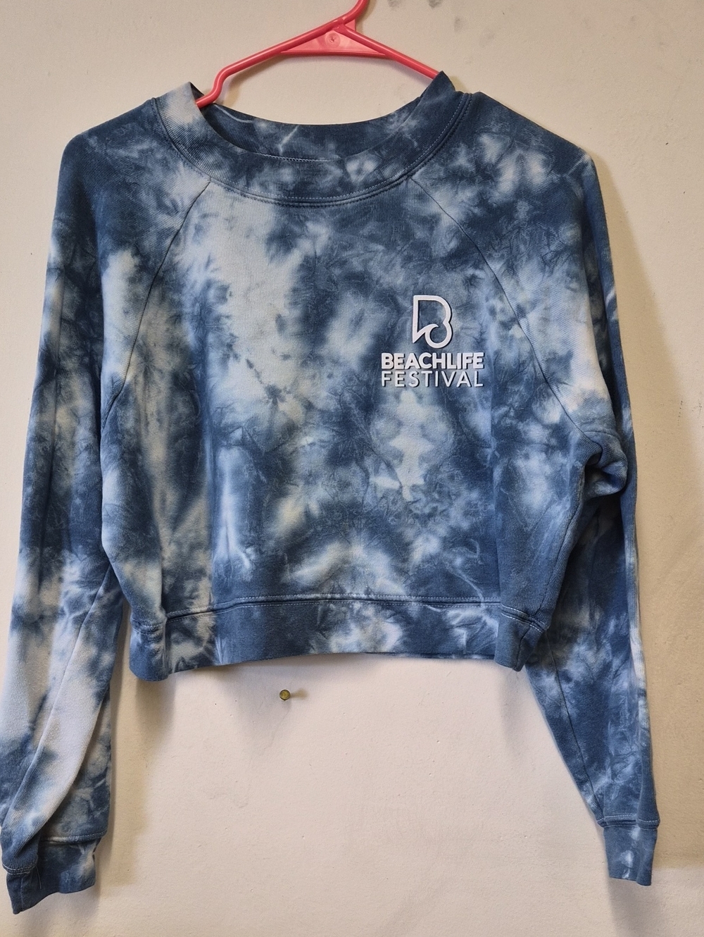 Women's Blue Tie-Dye Crewneck Sweater